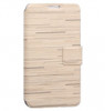 Husa tip carte cu stand alba (Wood Grain) pentru Samsung Galaxy S5 G900, Cu clapeta, Piele Ecologica