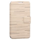 Husa tip carte cu stand alba (Wood Grain) pentru Samsung Galaxy S5 G900