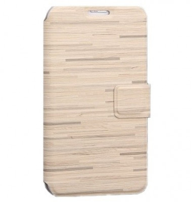Husa tip carte cu stand alba (Wood Grain) pentru Samsung Galaxy S5 G900 foto