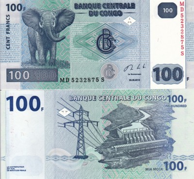 CONGO 100 francs 2013 UNC!!! foto