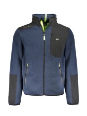 Jachetă sport bărbați cu guler &icirc;nalt și logo, Bleumarin &icirc;nchis, XL