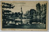 BUCUIRESTI , LACUL DIN PARCUL CAROL , VEDERE SPRE GEAMIE , CARTE POSTALA ILUSTRATA , 1943