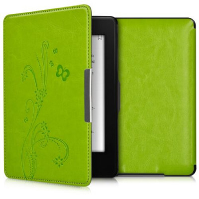 Husa pentru Kindle Paperwhite 7, Piele ecologica, Verde, 23136.28 foto