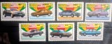 Madagascar 1982 mașini autoturisme Toyota,Cadilac, Honda,Ford, Mercedes,Volvo serie 7v nestampilat