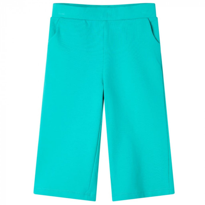Pantaloni pentru copii cu picioare largi, verde mentă, 116