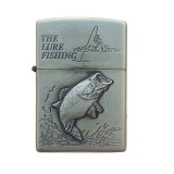 Bricheta Tip Zippo, 3D Relief, Metalica, Pescuit P4