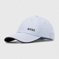 BOSS Green șapcă de baseball din bumbac culoarea gri, uni 50505834