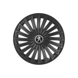 Set 4 capace roti Joy Negru R16 Compatibil Cu Peugeot