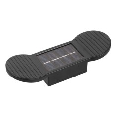 Lampa de perete cu incarcare solara eMazing, material ABS/Policarbonat, protectie impotriva apei IP65, 2 surse de iluminare SMD, destinata montajului