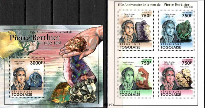 TOGO 2011, Minerale, serie neuzata, MNH