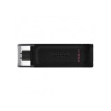 Kingston - Memory Stick DT70 (DT70/256GB) - USB-C 3.2 FlashDrive, 256GB - Black