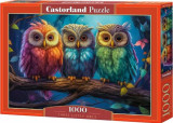 Puzzle 1000 piese Three little Owls, castorland