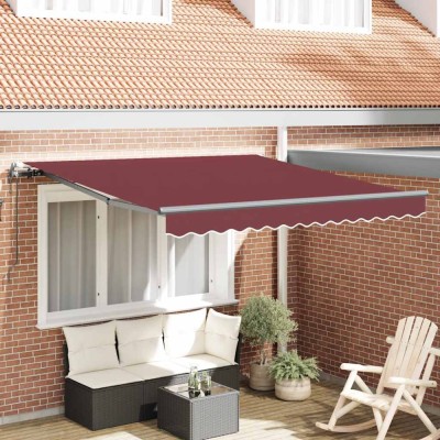 vidaXL Copertina retractabilă automat, vișiniu, 300x250 cm 3310181 foto
