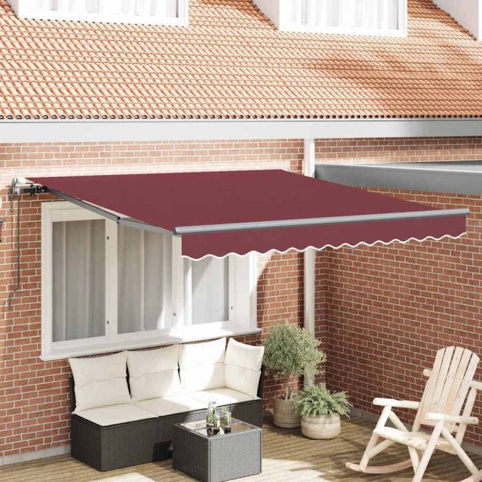 vidaXL Copertina retractabilă automat, vișiniu, 300x250 cm 3310181