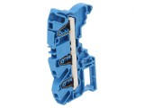 Terminal de &Icirc;mbinare Șine 0,5-4mm&sup2; 3 Borne Albastru SNK, TE Connectivity