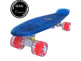 Penny Board cu LED Mad Cruiser albastru, compact si rezistent