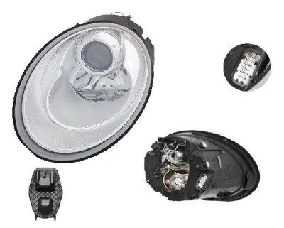 Far Volkswagen Beetle (1c/9c/1y), 06.2005-05.2010, fata, Stanga, H7+H7; electric; cu motor, DEPO foto