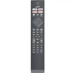 Telecomanda pentru LCD/LED, Philips, 32PFS6906/12, 39PHS6707/12, 43PUS7956/12, smart cu Youtube, Netflix si Prime Video, neagra