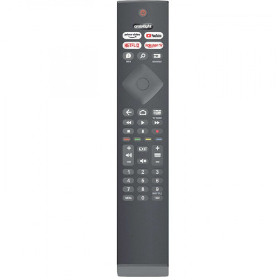 Telecomanda pentru LCD/LED, Philips, 32PFS6906/12, 39PHS6707/12, 43PUS7956/12, smart cu Youtube, Netflix si Prime Video, neagra foto