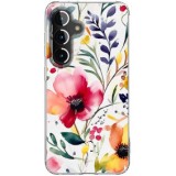 Husa personalizata compatibila samsung galaxy s23, magsafe atasare magnetica, antisoc, model floral 5