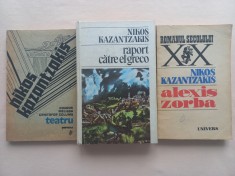 NIKOS KAZANTZAKIS- TEATRU + RAPORT CATRE EL GRECO + ALEXIS ZORBA