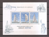 Monaco 1985 - Cursa de navigație Monaco-New York (colita dt), MNH, Nestampilat