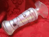 VAZA VINTAGE STICLA MATA IRIDISCENTA STIL ART NOUVEAU FREIHERR VON POSCHINGER BAVARIA 25.5 CM