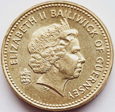 2442 Guernsey 1 pound lira 2003 Elizabeth II (4th portrait) km 110 UNC foto