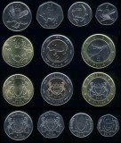 Set Monede Botswana 5 Thebe - 5 Pula 2013 UNC, Colectie Completa KM31-KM37