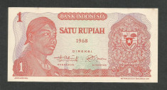 INDONESIA INDONEZIA 1 RUPIE RUPIAH 1968 a UNC [1] P-102a , necirculata foto