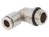 Racord push-in 90&deg; alamă nichelată 0,95-16bar