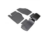 Covorase Auto Cauciuc Tip Tavita Citroen C4 II DS4 2010-2018 + Protectie Tunel Spate ALM Negru