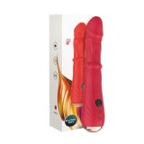 Vibrator ARMONY Point a Stimulating, cu 9 funcții de penetrare automată, 9 funcții de vibrație, funcție de &icirc;ncălzire, din silicon, roșu