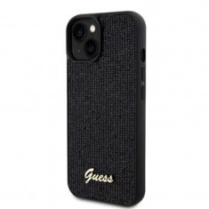 Husa Guess PU Square Mirror Script Logo pentru iPhone 15 Black foto