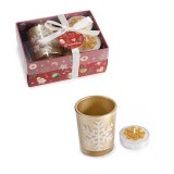 Set candela, 2 lumanari Craciun in cutie cadou &Oslash; 5 x 6 H