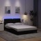 vidaXL Cadru de pat cu LED fără saltea Negru 140x200 cm Material