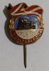 INSIGNA FRUNTAS IN CULTURA FIZICA CLUBUL CFR BUCURESTI LOCOMOTIVA RAPID CU PIN ( CITITI DESCRIEREA ), Romania de la 1950