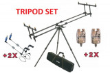 Cumpara ieftin SET MIVARDI - Tripod Premium + GRATUIT 2 x Anunțator EASY albastru și roșu + 2 x Braț oscilant EASY roșu și albastru