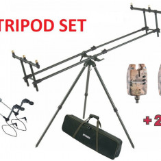 SET MIVARDI - Tripod Premium + GRATUIT 2 x Anunțator EASY albastru și roșu + 2 x Braț oscilant EASY roșu și albastru