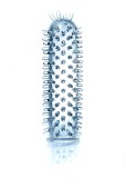 Stimulator Penis Sleeve cu tepi Transparent, Flexibil, TPR, 12 cm, Diametru 3 cm, Body Safe, B-Series EasyLove