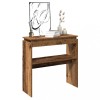Masă consolă vidaXL, lemn vechi, 80x30x102 cm, PAL, maro, raft depozitare, multifuncțională, living, dormitor, hol