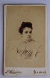 CDV Atelier Romania Bucuresti Bucuresci Bucarest L. Waisman Waismann femeie fata