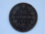 10 CENTESIMI 1867 H ITALIA