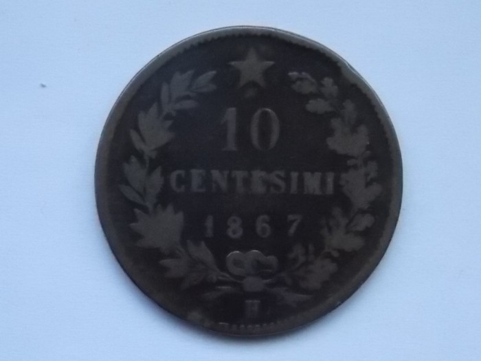 10 CENTESIMI 1867 H ITALIA