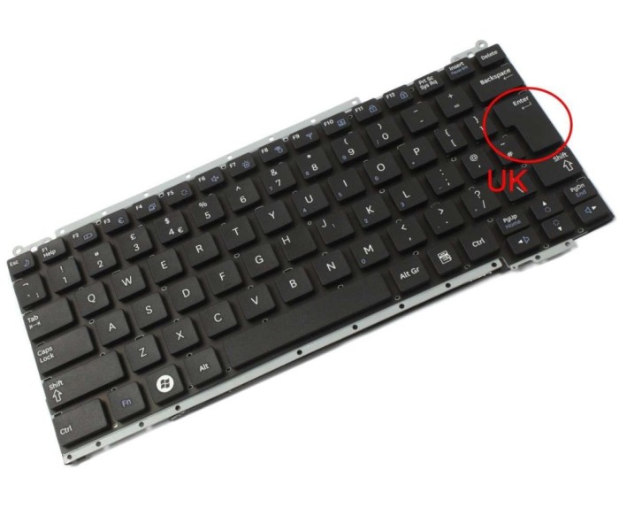 Tastatura Samsung Neagra 9Z N7CSN 001 layout UK fara rama enter mare, NC110 A01 layout UK fara rama enter mare