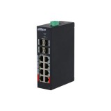 Switch PoE Dahua 12 Port, PoE 8x RJ45 10/100, Uplink: 4x SFP 1000, 120 W, Cloud management, HS4412-8ET-120 SafetyGuard Surveillance