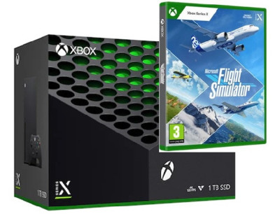 Consola Microsoft Xbox Series X, 1TB, Negru + joc Flight Simulator foto