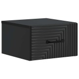 vidaXL Dulap de noapte suspendat cu sertar Negru 34,5 x 33 x 20 cm 898597
