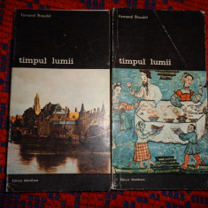 Timpul lumii - Fernand Braudel 2 volume , istorie ,1024pagini