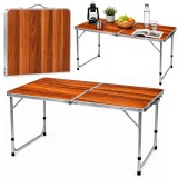 Masa pliabila pentru camping, 120 x 60 x 55-70 cm, Lean 32360